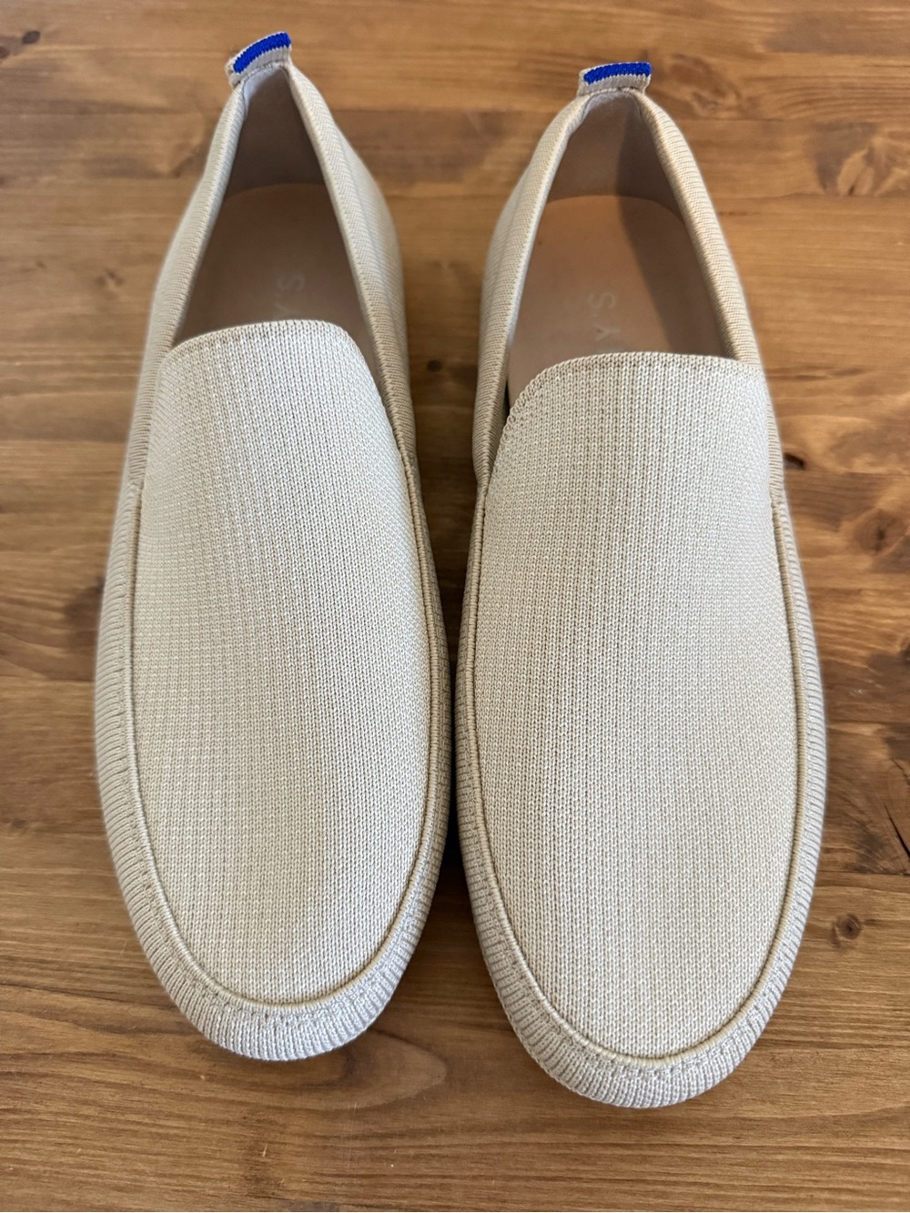 Rothy’s The Ravello Loafer Sand Beige Knit Flats Slip On Shoes Mens Size 7.5
